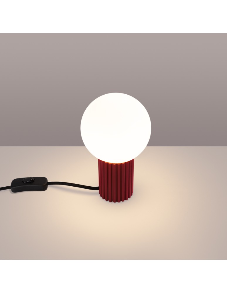 Decorative table lamps - Sollux HALO burgundy desk lamp SL.1751 - product kolory-swiatla.pl 3