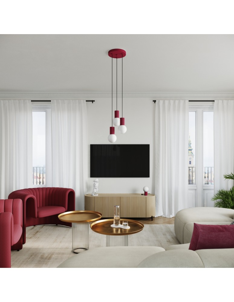 Decorative table lamps - Sollux HALO burgundy desk lamp SL.1751 - product kolory-swiatla.pl 10