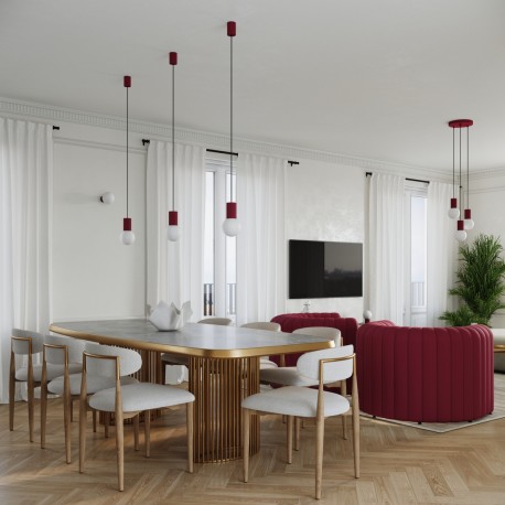 Sollux Lampa biurkowa HALO burgund SL.1751