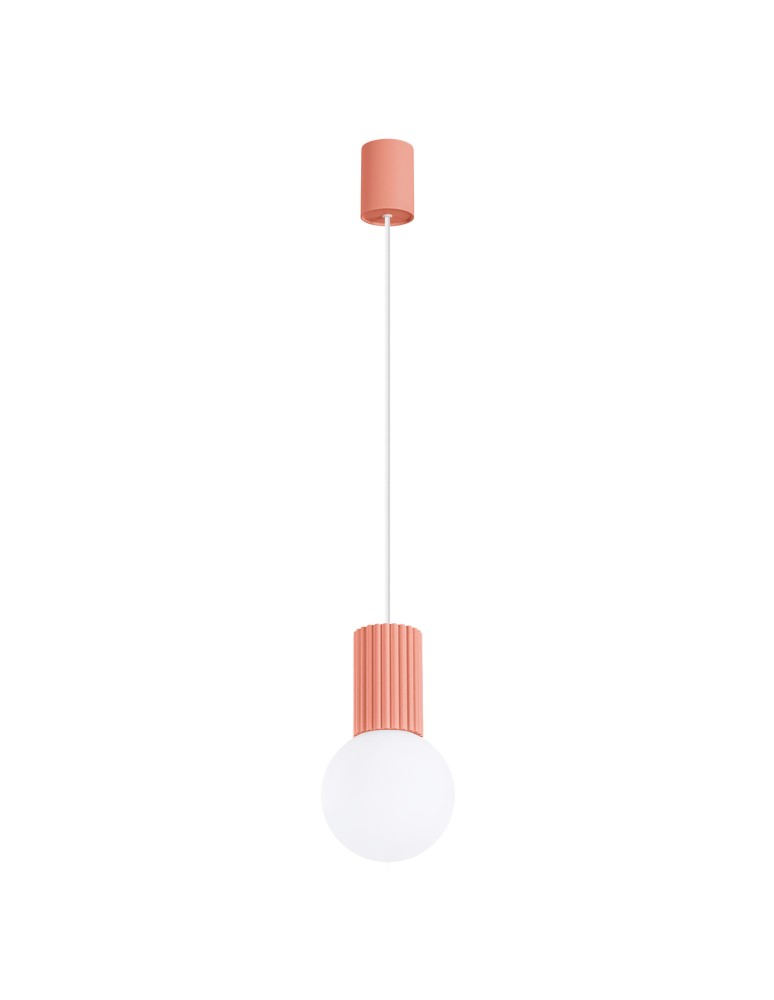 Pendant lamps spheres - Sollux HALO 1 peach pendant lamp SL.1754 - product kolory-swiatla.pl 1