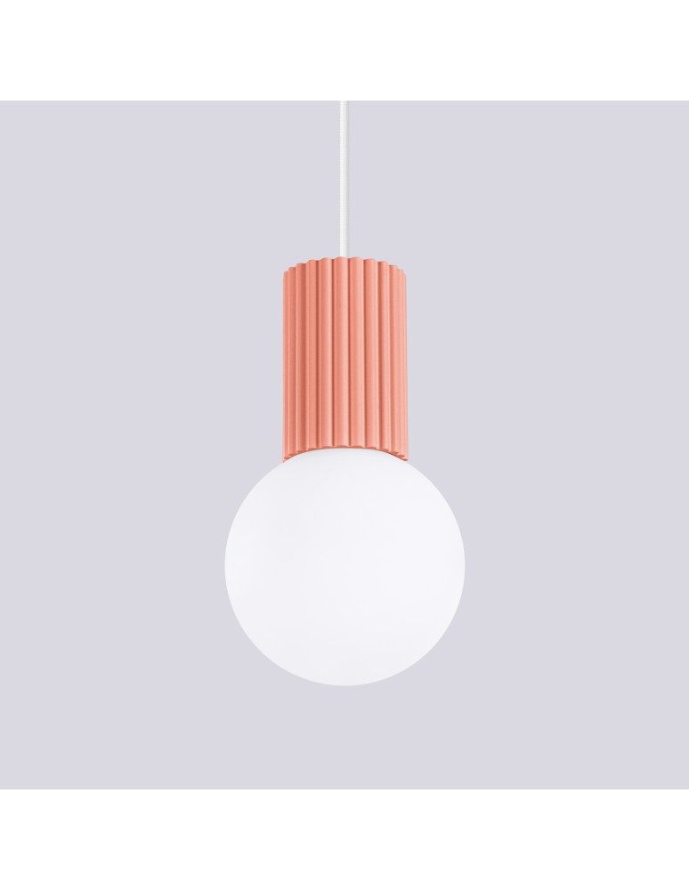 Pendant lamps spheres - Sollux HALO 1 peach pendant lamp SL.1754 - product kolory-swiatla.pl 5
