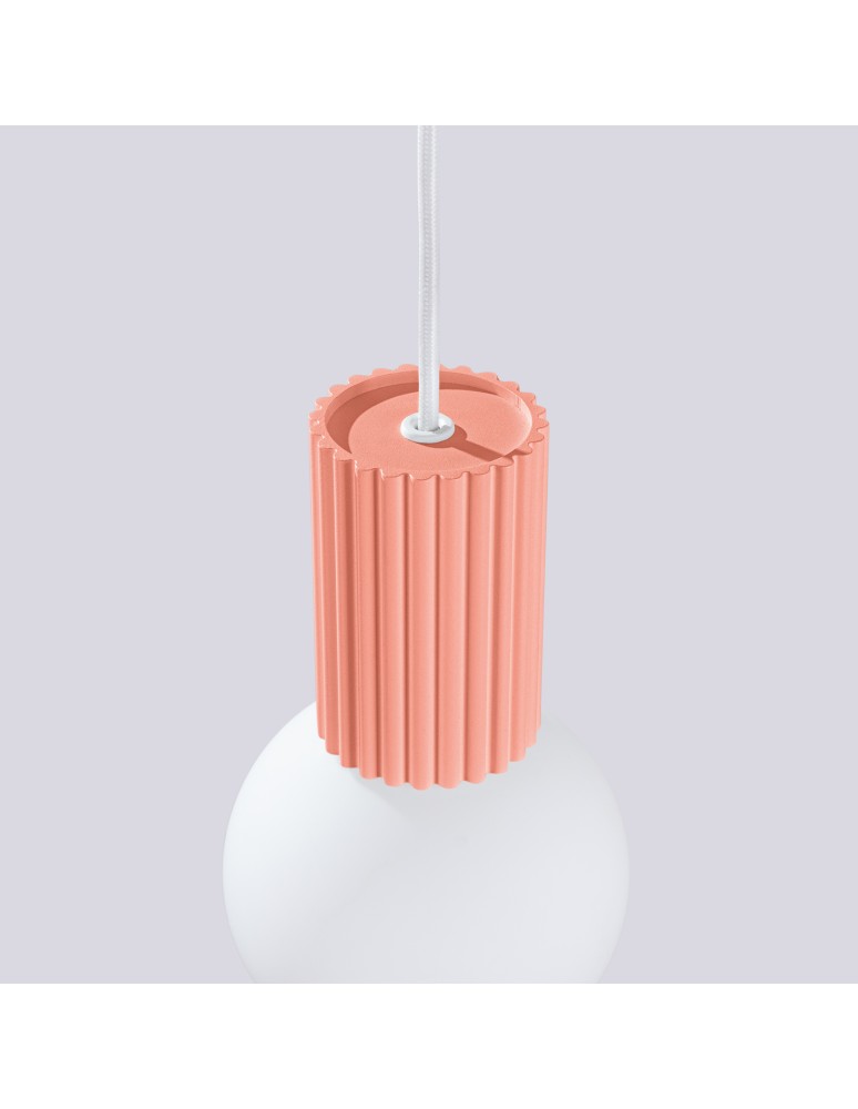 Pendant lamps spheres - Sollux HALO 1 peach pendant lamp SL.1754 - product kolory-swiatla.pl 7