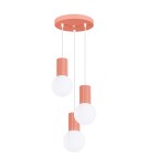 Pendant lamps spheres - Sollux HALO 3P peach pendant lamp SL.1755 - product 1