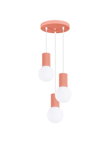 Sollux HALO 3P peach pendant lamp SL.1755