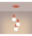 Pendant lamps spheres - Sollux HALO 3P peach pendant lamp SL.1755 - product 3