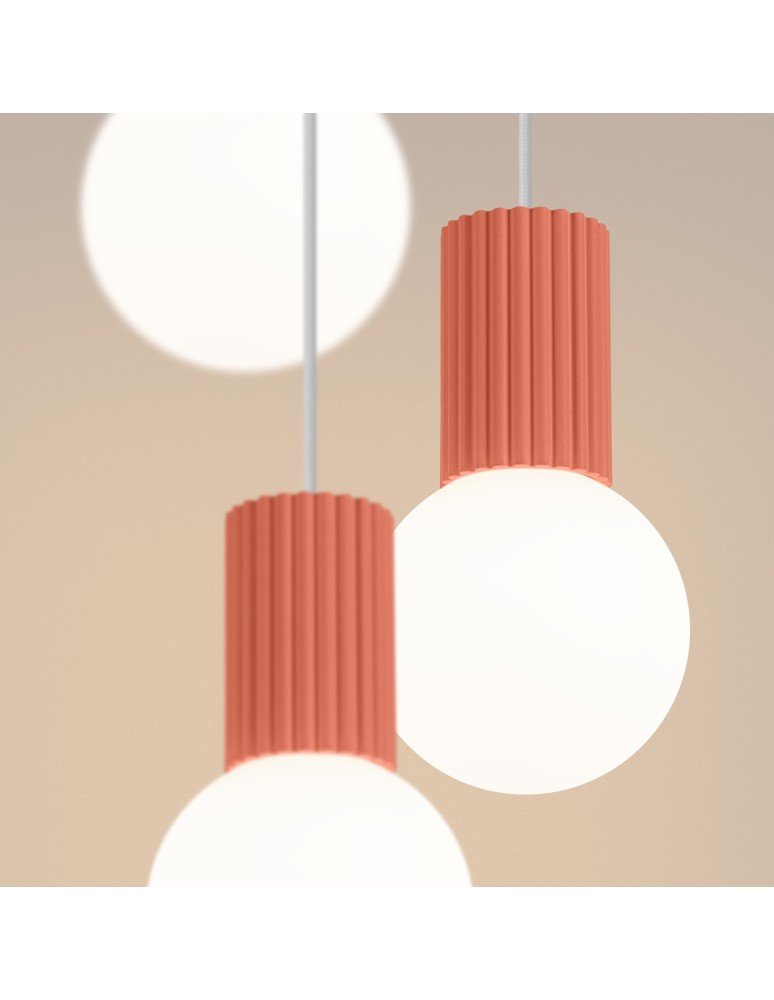 Pendant lamps spheres - Sollux HALO 3P peach pendant lamp SL.1755 - product kolory-swiatla.pl 4