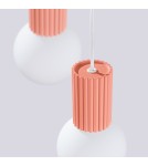 Pendant lamps spheres - Sollux HALO 3P peach pendant lamp SL.1755 - product 6