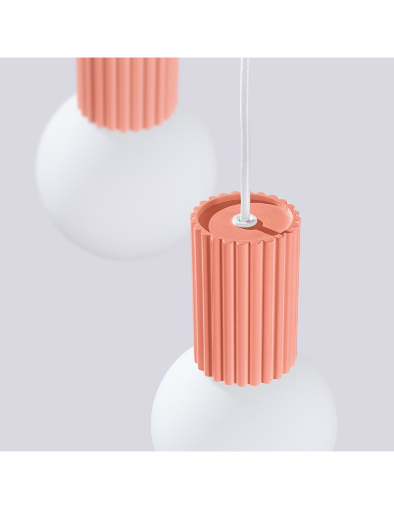 Pendant lamps spheres - Sollux HALO 3P peach pendant lamp SL.1755 - product kolory-swiatla.pl 6