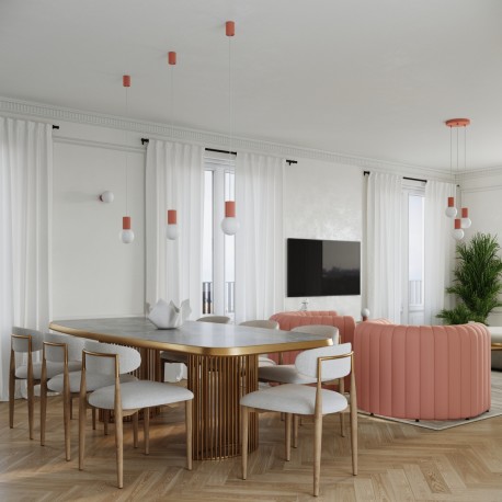 Sollux Lampa biurkowa HALO brzoskwiniowa SL.1756