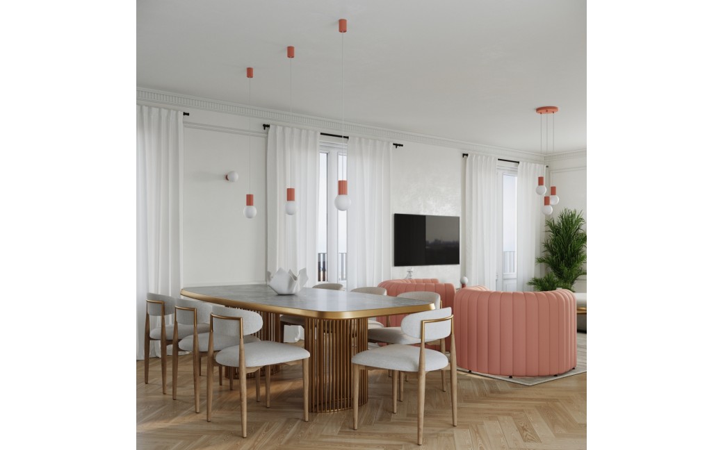 Sollux Lampa biurkowa HALO brzoskwiniowa SL.1756