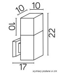 Outdoor wall lamps - SU-MA CUBE MAX 1x20W E27 230V Black CB-MAX K BL Wall lamp. - product 3