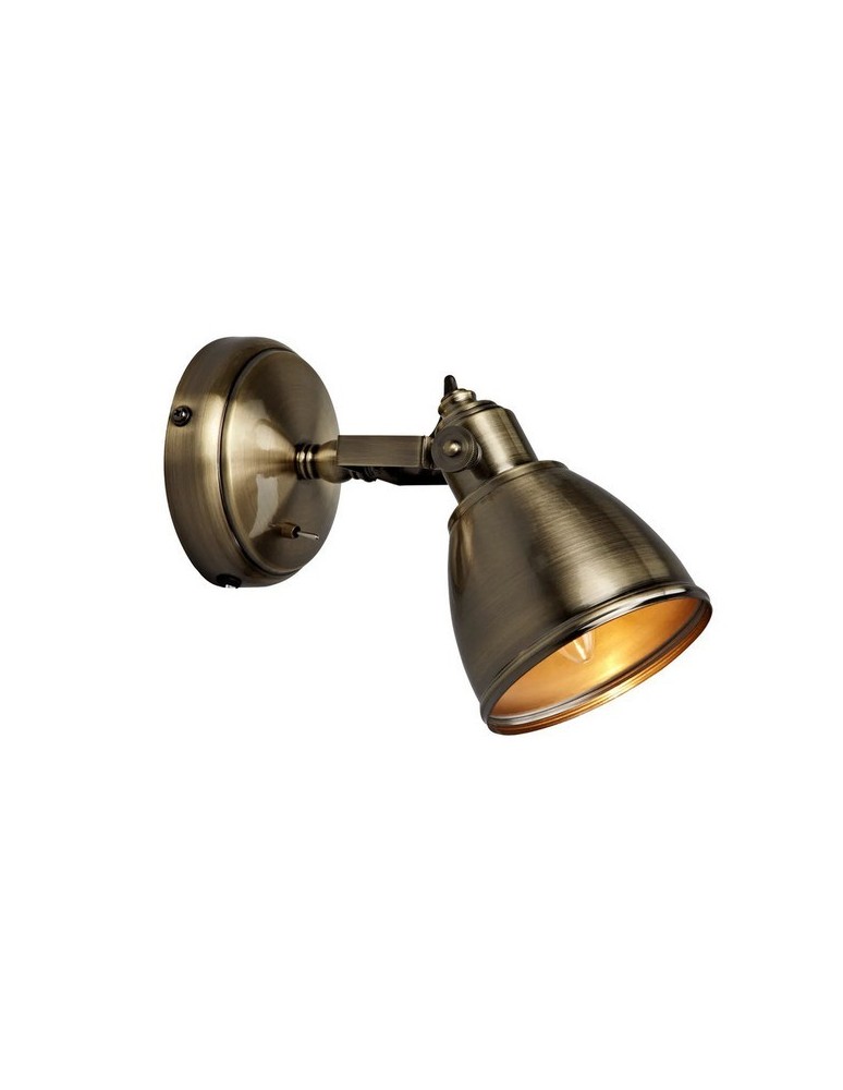 Loft wall lamps - industrial - Markslojd FJÄLLBACKA 1L Antique 104048 Wall lamp. - product kolory-swiatla.pl 1