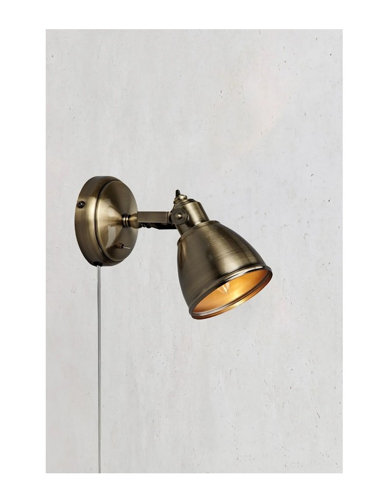 Loft wall lamps - industrial - Markslojd FJÄLLBACKA 1L Antique 104048 Wall lamp. - product kolory-swiatla.pl 3