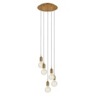 Pendant lamps bulbs - Markslojd BRONX Pendant 5L Round Brown 108100 - product 3
