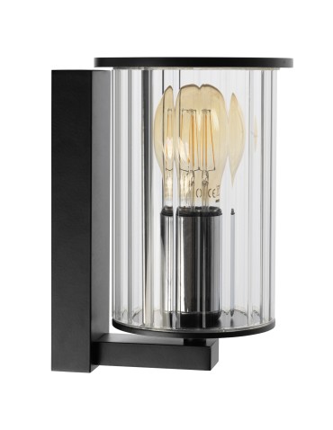 Argon NORFOLK 8748 1-light garden wall lamp black + transparent E27 (light source not included) / 230V lacquered aluminum