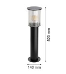 Standing garden lamps - Argon NORFOLK 8749 garden standing lamp 1 fl., small, black + transparent E27 (light source not included) / 230V al - product 6