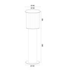 Standing garden lamps - Argon NORFOLK 8749 garden standing lamp 1 fl., small, black + transparent E27 (light source not included) / 230V al - product 7