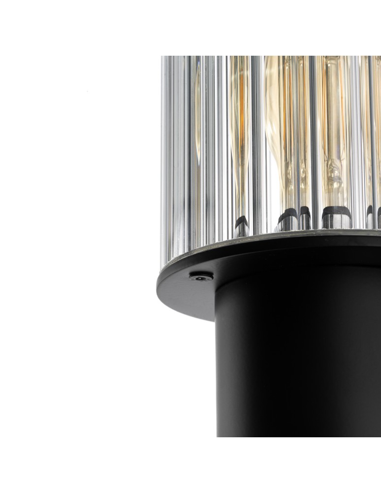 Argon NORFOLK 8750 lampa ogrodowa stojąca 1 pł., duża, czarny + transparentny E27 (nie zawiera źródła światła) / 230V al