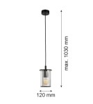 Outdoor pendant lamps - Argon NORFOLK 8751 garden pendant lamp 1 fl., black + transparent E27 (light source not included) / 230V aluminum - product 6