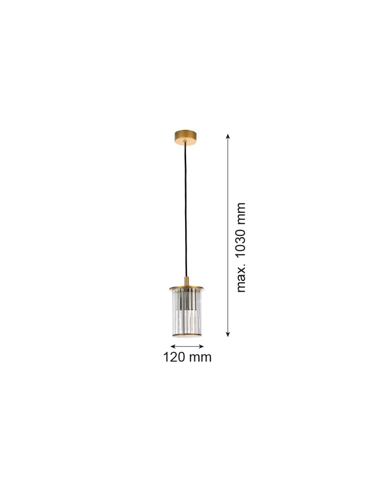 Outdoor pendant lamps - Argon NORFOLK 8755 garden pendant lamp 1 fl., gold + transparent E27 (light source not included) / 230V aluminum - product kolory-swiatla.pl 5
