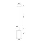 Outdoor pendant lamps - Argon NORFOLK 8755 garden pendant lamp 1 fl., gold + transparent E27 (light source not included) / 230V aluminum - product 6