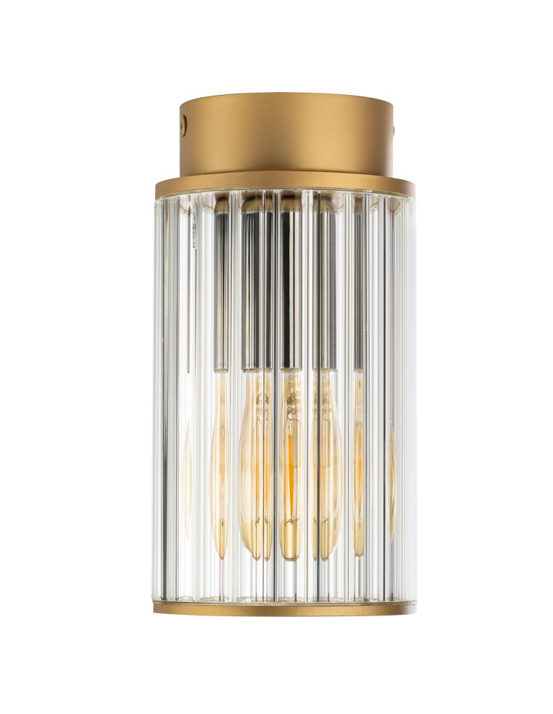 Outdoor ceiling lamps - Argon NORFOLK 8774 plafond 1 fl., gold + transparent E27 (light source not included) / 230V lacquered aluminum, glass - product kolory-swiatla.pl 3