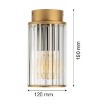 Outdoor ceiling lamps - Argon NORFOLK 8774 plafond 1 fl., gold + transparent E27 (light source not included) / 230V lacquered aluminum, glass - product 6