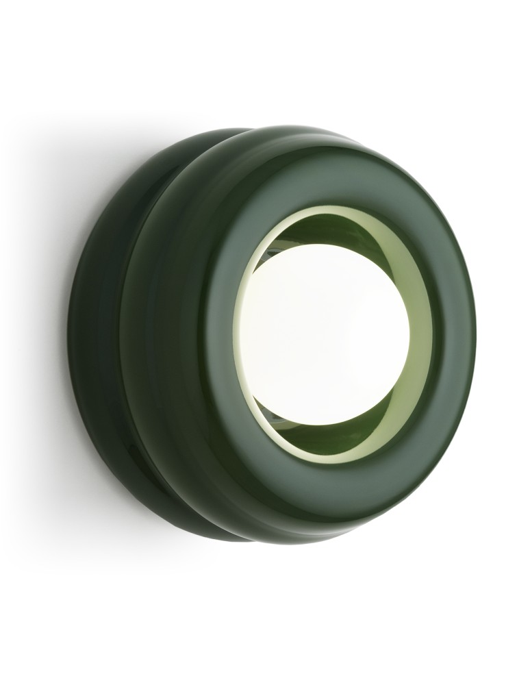 Designer wall lamps - Argon TEVO 8810 wall lamp 1 pł., bottle green, opal mat G9 (light source not included) / 230V glass - product kolory-swiatla.pl 1