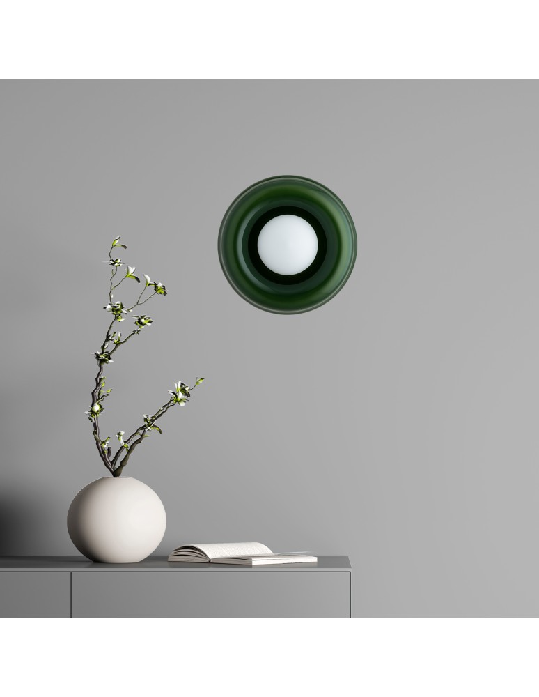 Designer wall lamps - Argon TEVO 8810 wall lamp 1 pł., bottle green, opal mat G9 (light source not included) / 230V glass - product kolory-swiatla.pl 6
