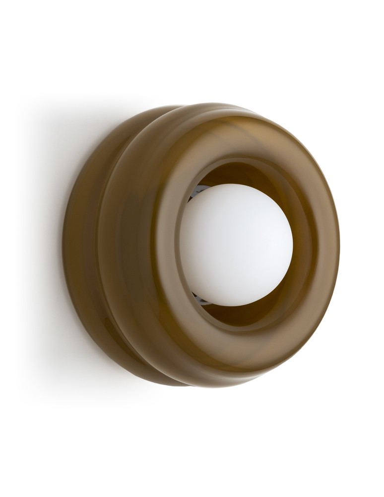 Designer wall lamps - Argon TEVO 8811 wall lamp 1 pł., opaque amber, opal matt G9 (light source not included) / 230V glass - product kolory-swiatla.pl 2