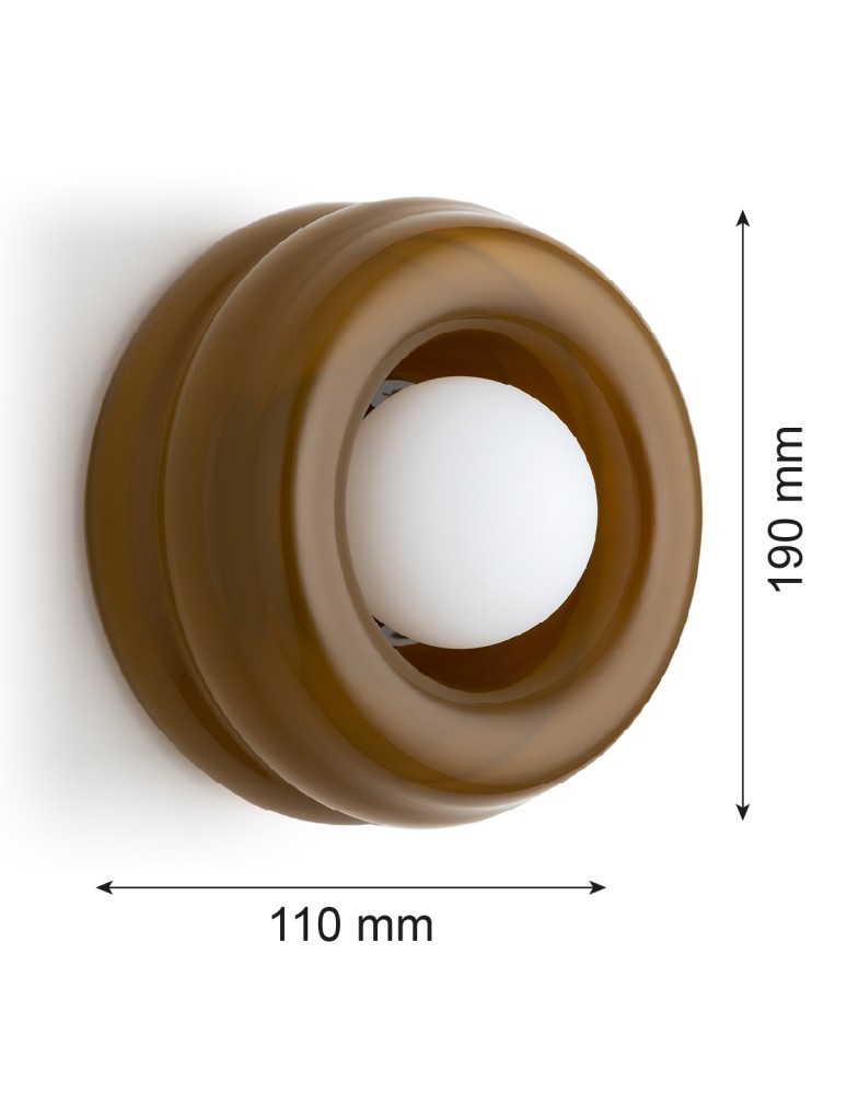 Designer wall lamps - Argon TEVO 8811 wall lamp 1 pł., opaque amber, opal matt G9 (light source not included) / 230V glass - product kolory-swiatla.pl 7