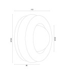 Designer wall lamps - Argon TEVO 8811 wall lamp 1 pł., opaque amber, opal matt G9 (light source not included) / 230V glass - product 8