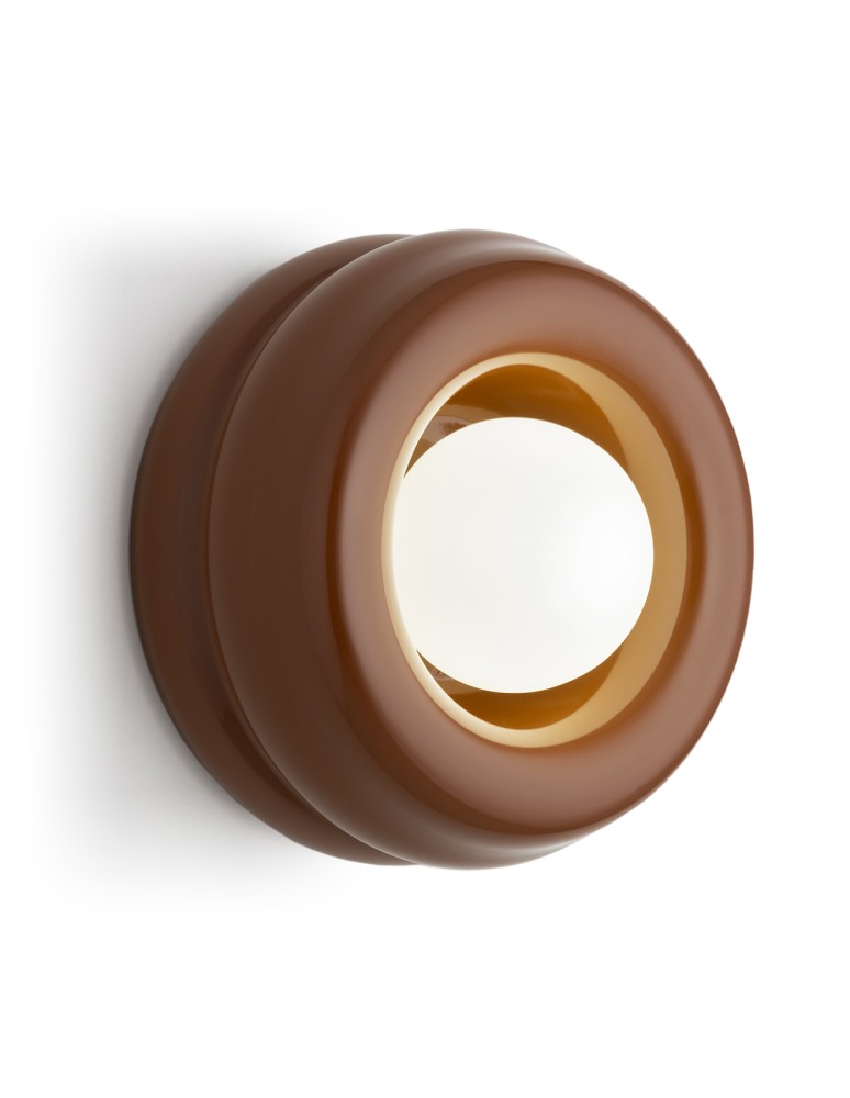 Designer wall lamps - Argon TEVO 8812 wall lamp 1 fl., terracotta, opal mat G9 (light source not included) / 230V glass - product kolory-swiatla.pl 1