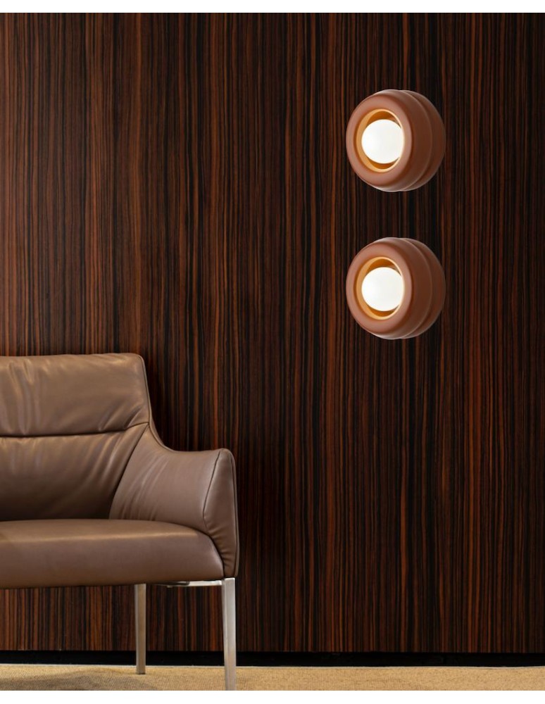 Designer wall lamps - Argon TEVO 8812 wall lamp 1 fl., terracotta, opal mat G9 (light source not included) / 230V glass - product kolory-swiatla.pl 5