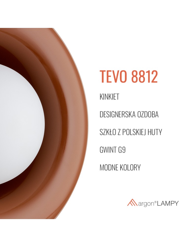 Designer wall lamps - Argon TEVO 8812 wall lamp 1 fl., terracotta, opal mat G9 (light source not included) / 230V glass - product kolory-swiatla.pl 6