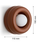 Designer wall lamps - Argon TEVO 8812 wall lamp 1 fl., terracotta, opal mat G9 (light source not included) / 230V glass - product 7