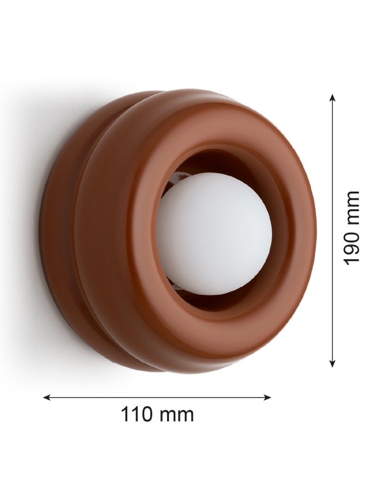 Designer wall lamps - Argon TEVO 8812 wall lamp 1 fl., terracotta, opal mat G9 (light source not included) / 230V glass - product kolory-swiatla.pl 7