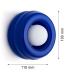 Designer wall lamps - Argon TEVO 8813 wall lamp 1 pł., cobalt, opal mat G9 (light source not included) / 230V glass - product 7