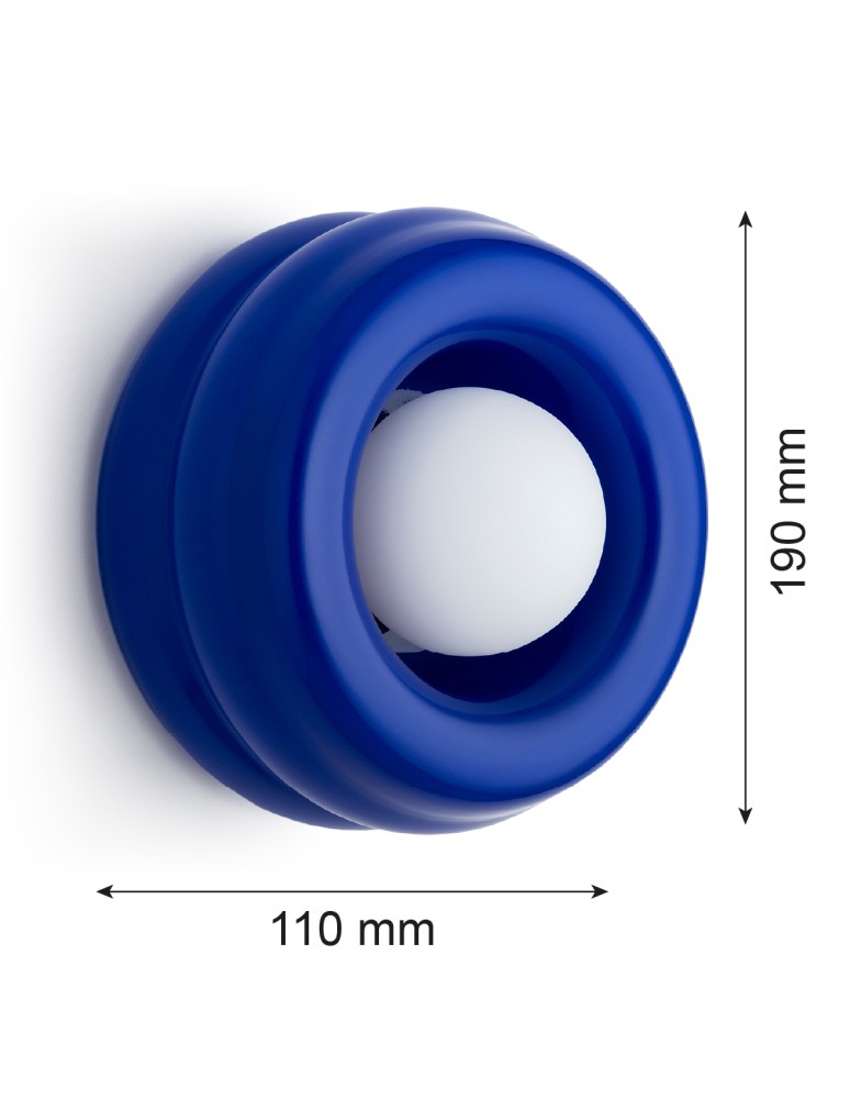 Designer wall lamps - Argon TEVO 8813 wall lamp 1 pł., cobalt, opal mat G9 (light source not included) / 230V glass - product kolory-swiatla.pl 7