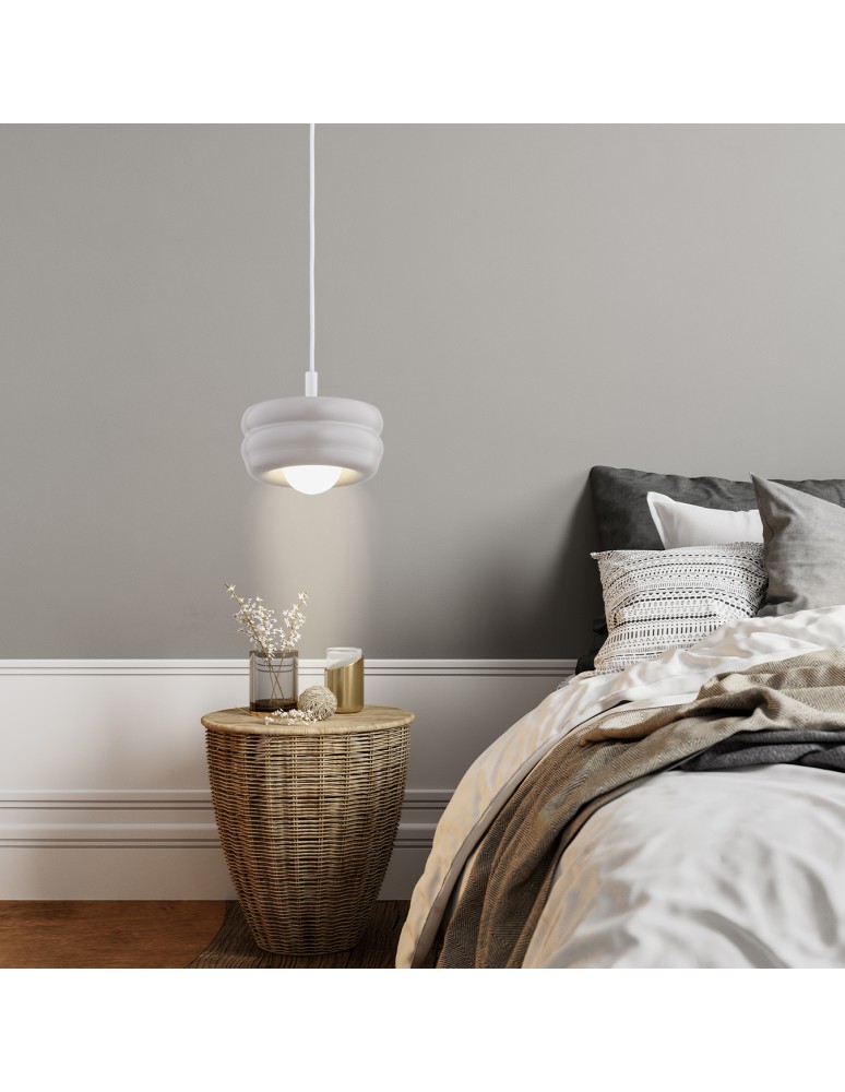 Single pendant lamps - Argon TEVO 8814 1-light pendant lamp, sand cashmere, opal mat G9 (light source not included) / 230V glass, lacquered steel - product kolory-swiatla.pl 4