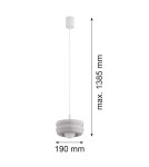 Single pendant lamps - Argon TEVO 8814 1-light pendant lamp, sand cashmere, opal mat G9 (light source not included) / 230V glass, lacquered steel - product 7