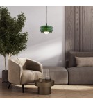 Single pendant lamps - Argon TEVO 8815 1-fl. pendant lamp, bottle green, opal mat G9 (light source not included) / 230V glass, laki steel - product 4