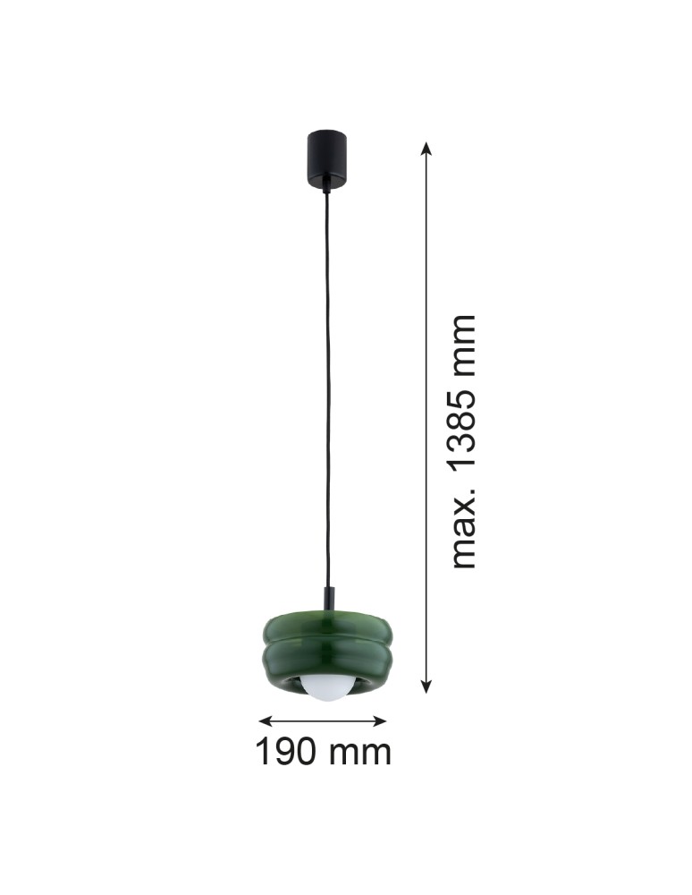 Single pendant lamps - Argon TEVO 8815 1-fl. pendant lamp, bottle green, opal mat G9 (light source not included) / 230V glass, laki steel - product kolory-swiatla.pl 7