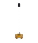 Single pendant lamps - Argon TEVO 8816 1-fl. pendant lamp, opaque amber, opal mat G9 (light source not included) / 230V glass, laki steel - product 1