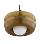 Single pendant lamps - Argon TEVO 8816 1-fl. pendant lamp, opaque amber, opal mat G9 (light source not included) / 230V glass, laki steel - product 2