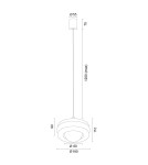 Single pendant lamps - Argon TEVO 8816 1-fl. pendant lamp, opaque amber, opal mat G9 (light source not included) / 230V glass, laki steel - product 8