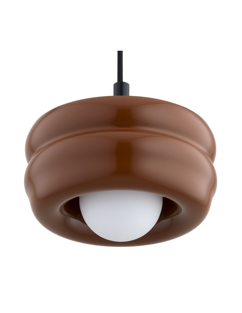 Single pendant lamps - Argon TEVO 8817 1-fl. pendant lamp, terracotta, opal mat G9 (light source not included) / 230V glass, lacquered steel - product kolory-swiatla.pl 2