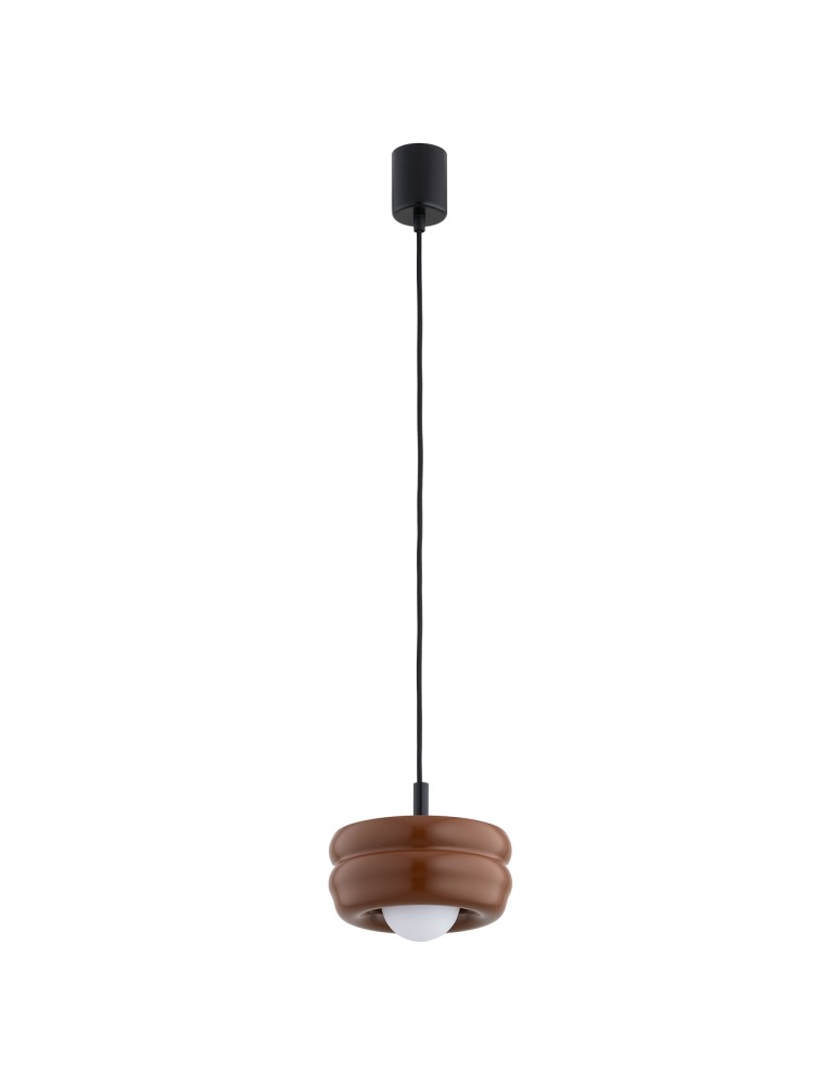 Single pendant lamps - Argon TEVO 8817 1-fl. pendant lamp, terracotta, opal mat G9 (light source not included) / 230V glass, lacquered steel - product kolory-swiatla.pl 4