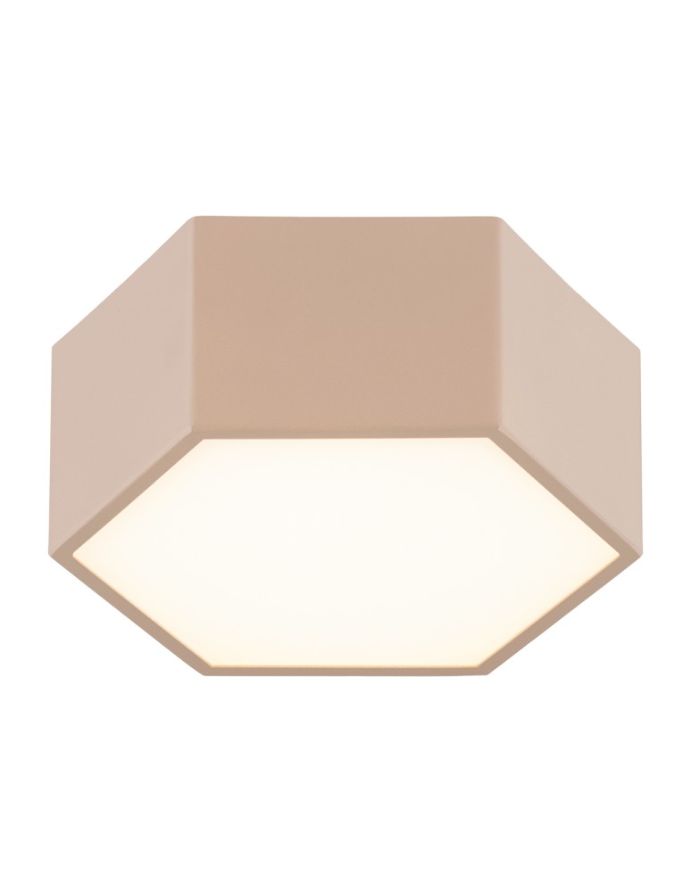 Geometric ceiling lamps - Argon LIBERO 8782 LED plafond, juicy peach / reach peach LED (integrated) 230V / 1150 lm / 3000 K lacquered steel, grey - product kolory-swiatla.pl 1