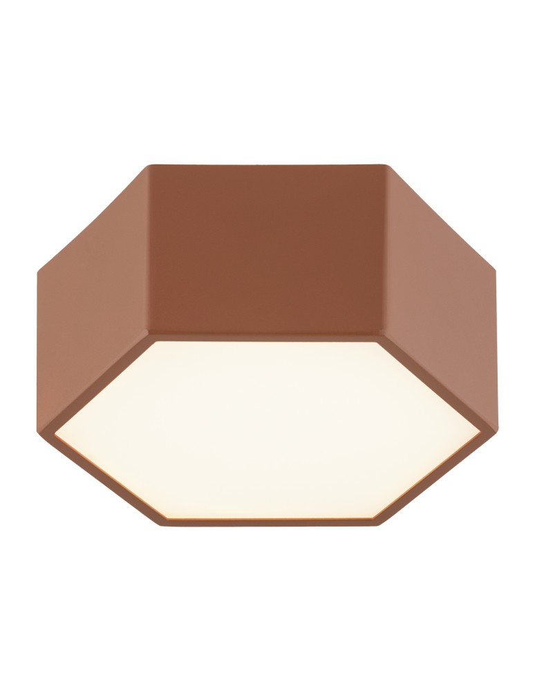 Geometric ceiling lamps - Argon LIBERO 8783 LED plafond, terracotta LED (integrated) 230V / 1150 lm / 3000 K lacquered steel, glass - product kolory-swiatla.pl 1